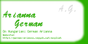 arianna german business card